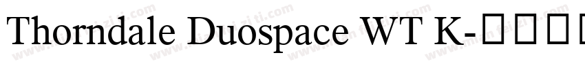 Thorndale Duospace WT K字体转换